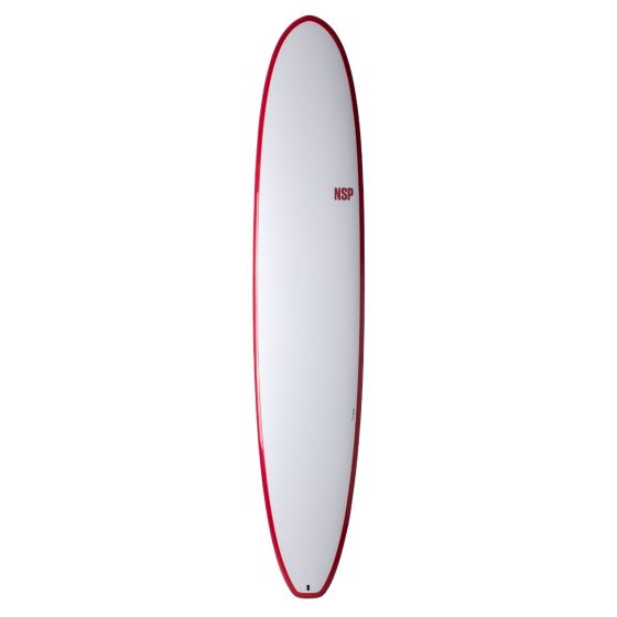 NSP Surfboard 9'0" Elements HDT Longboard Red White Futures
