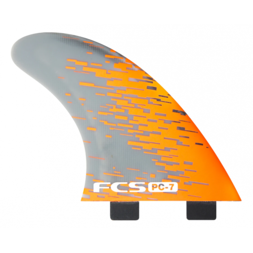 FCS I PC-7 Large Performance Core Tri Thruster Fin - Orange Smoke