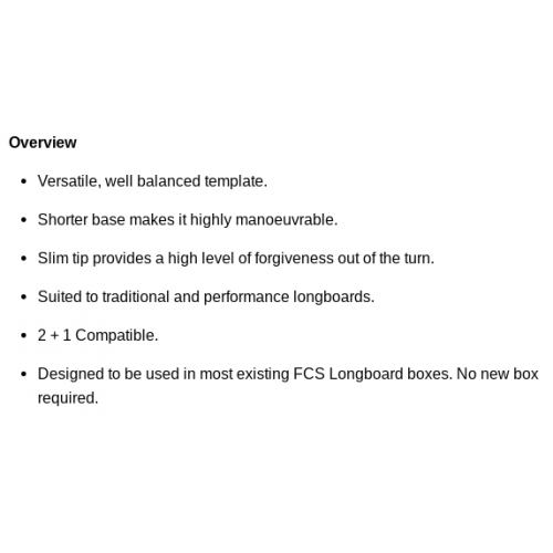 FCS II 9 Inch Clique Performance Glass Clear Longboard Fin