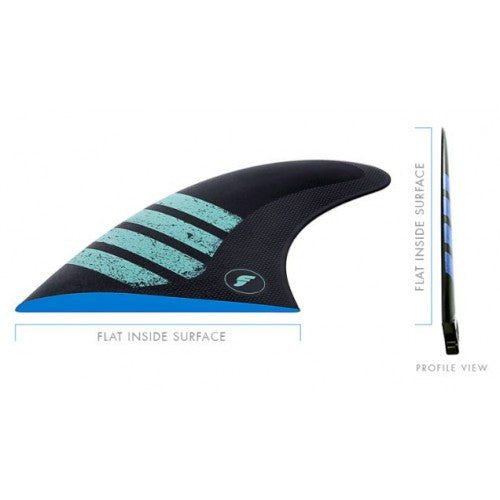 Futures F8 Large Alpha Carbon Thruster Surfboard Fin - Green Black