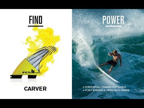FCS II Large Carver Glass Flex Thruster Surfboard Fins Black